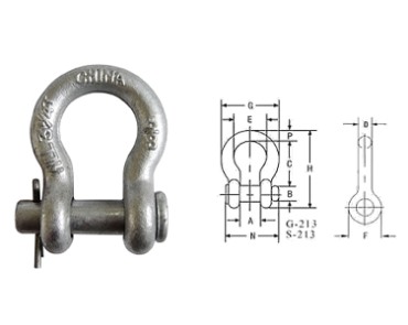 Shackle-G213 US RUND PIN ANKERSJAKKEL